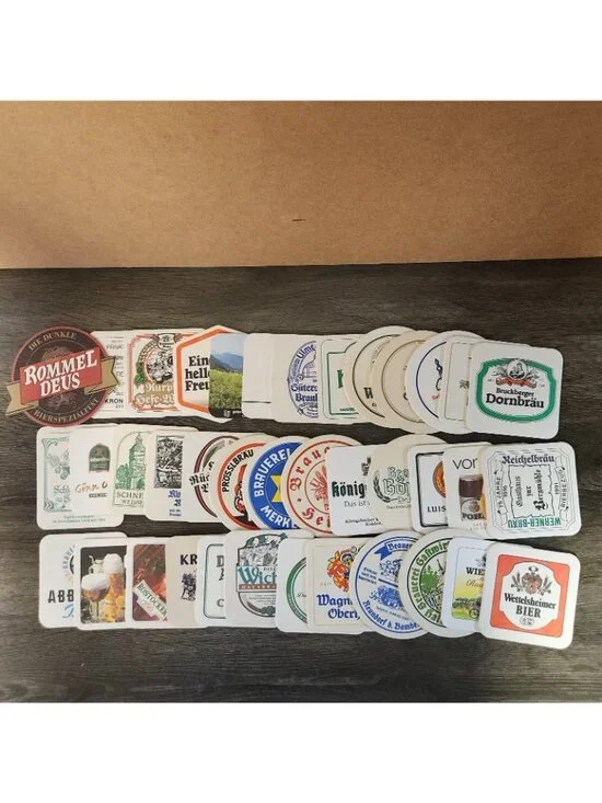 VTG German European Foreign Beer Cardboard Coasters Pub Bar Lot of 100 Assorted - Picture 7 of 7